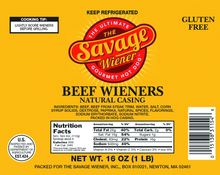 Load image into Gallery viewer, Backyard BBQ Taste Test Pack: 36 Gourmet Beef Wieners-mixed assortment of Gourmet Steak and Li'l Colossal 1/4 lb wieners
