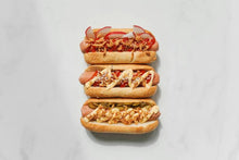 Load image into Gallery viewer, Backyard BBQ Taste Test Pack: 36 Gourmet Beef Wieners-mixed assortment of Gourmet Steak and Li'l Colossal 1/4 lb wieners
